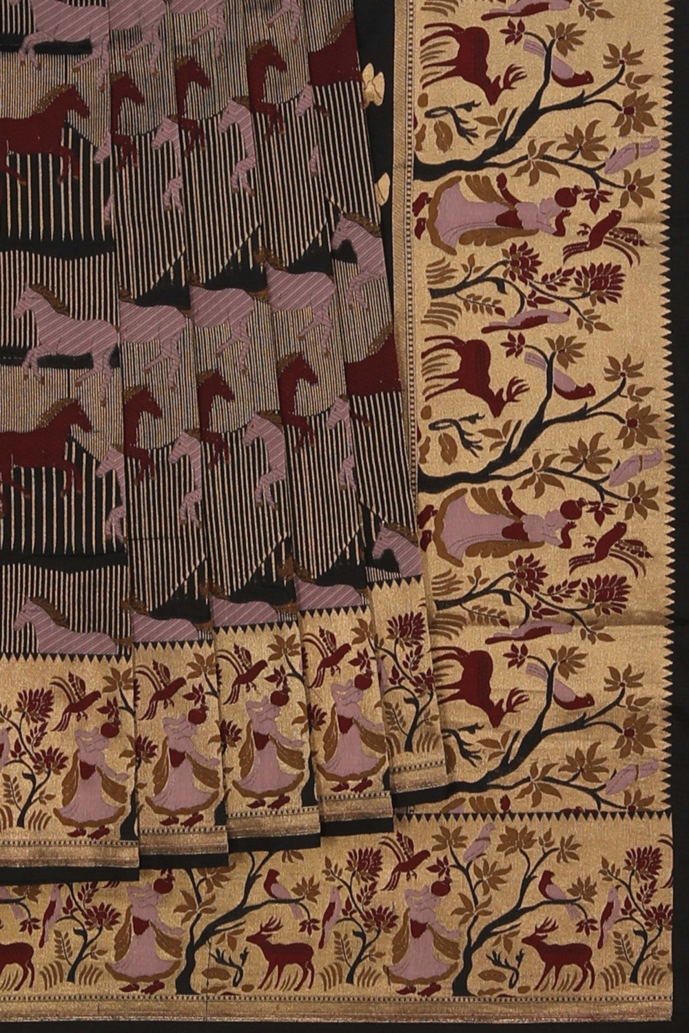 Image of Banarasi Silk Black Saree